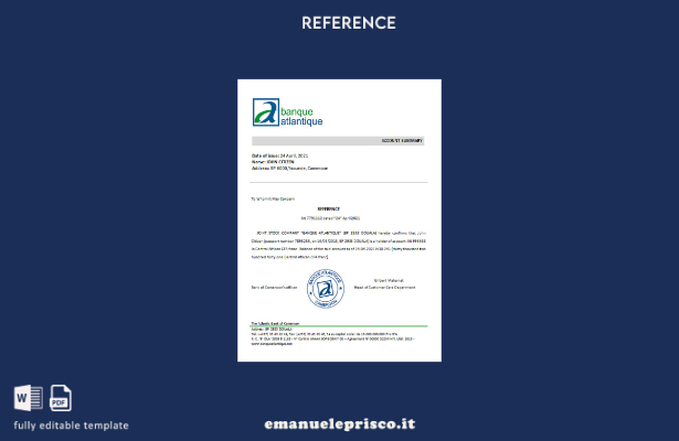 stile verificato Camerun Il modello di riferimento della Atlantic Bank